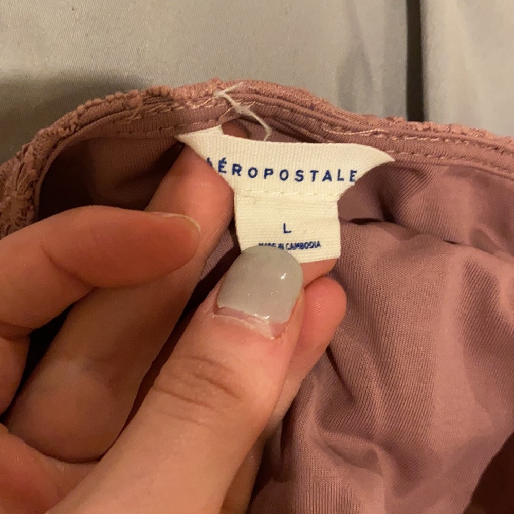 Aeropostale light pink floral top - Picture 4 of 4